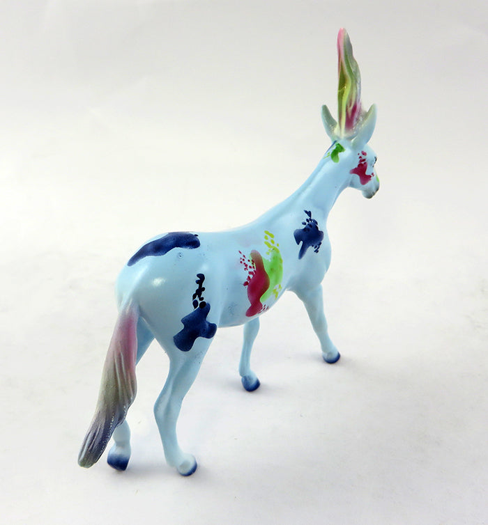 SPLASH-OOAK PINK &quot;STONE CHIP MULE TROLLEEZ&quot; MODEL HORSE 11/9/16