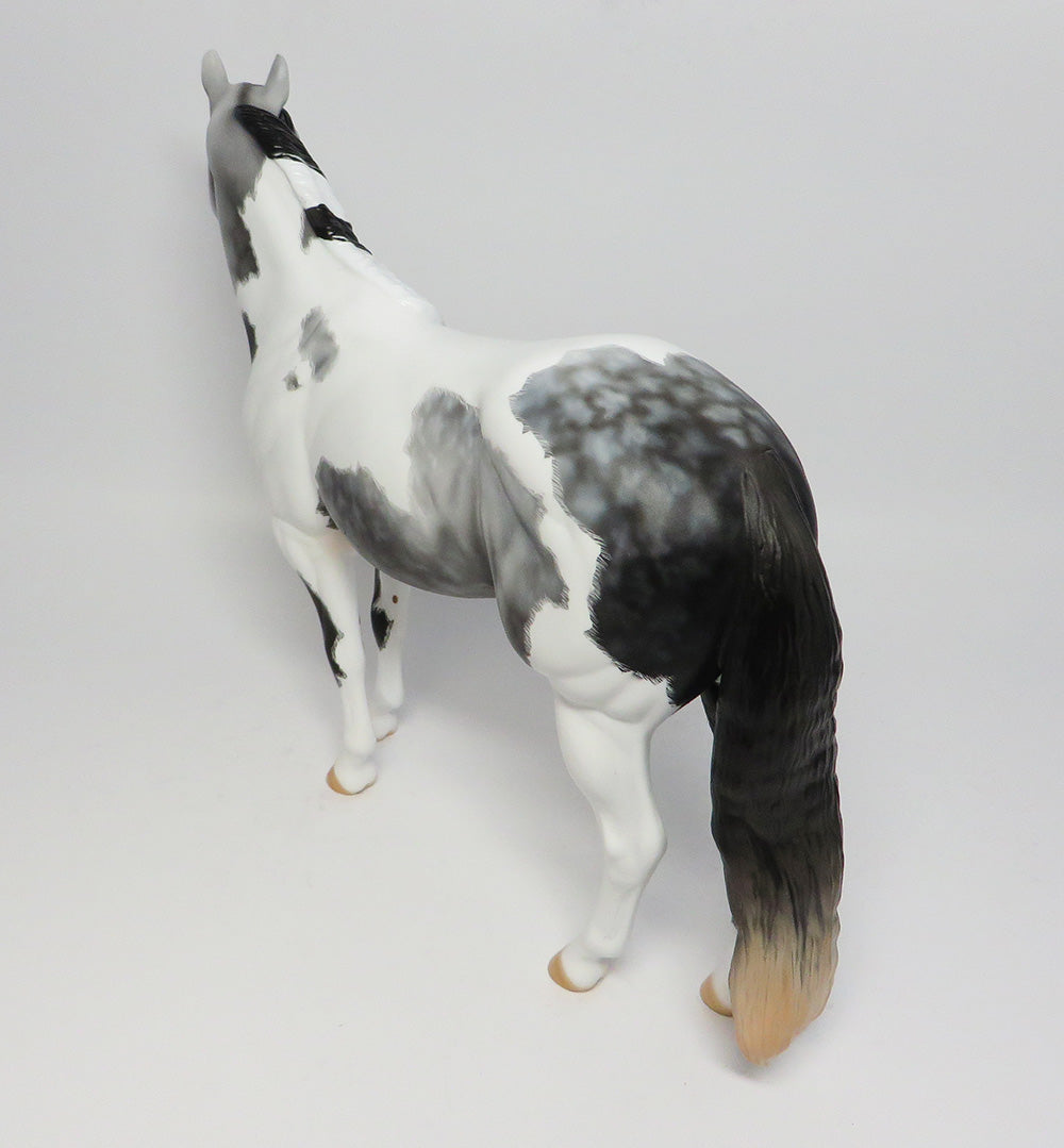 PHOTO FINISH~OOAK DAPPLE GREY PAINT ISH MODEL HORSE BY DAWN QUICK 4/12