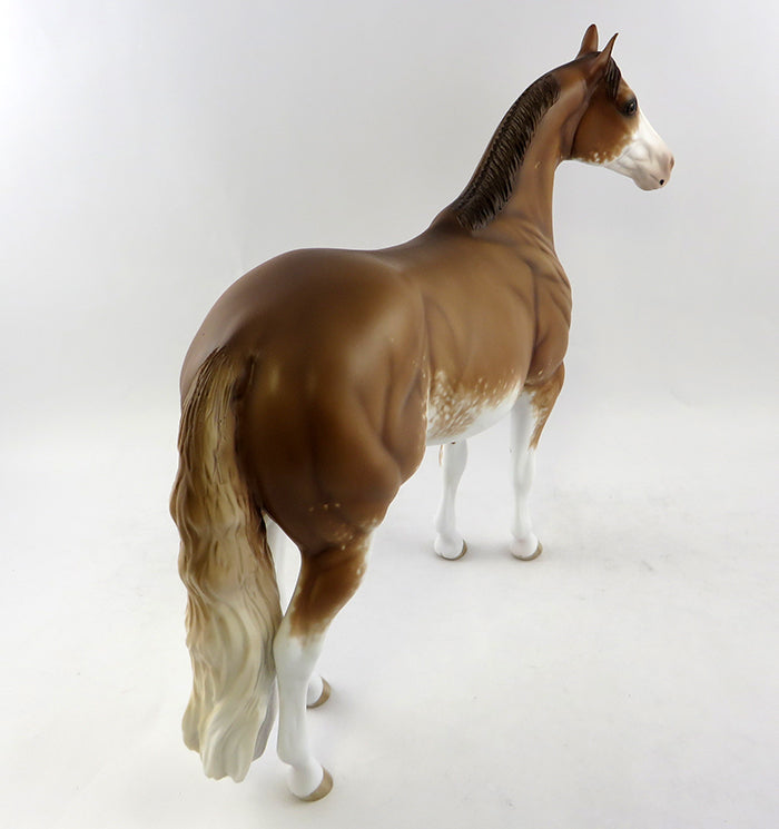MR. G Q&#39;- OOAK CHESTNUT SPLASH ISH MODEL HORSE 11/10/16
