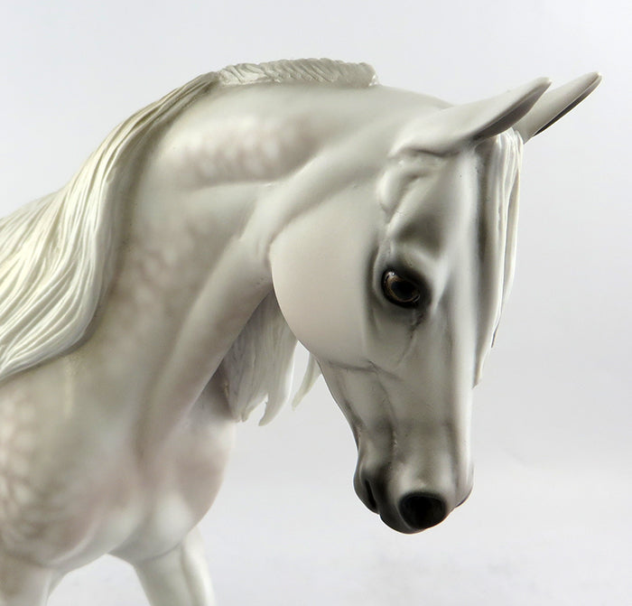PS DREAM CATCHER-OOAK DAPPLE GREY THOROUGHBRED MODEL HORSE 11/10/16