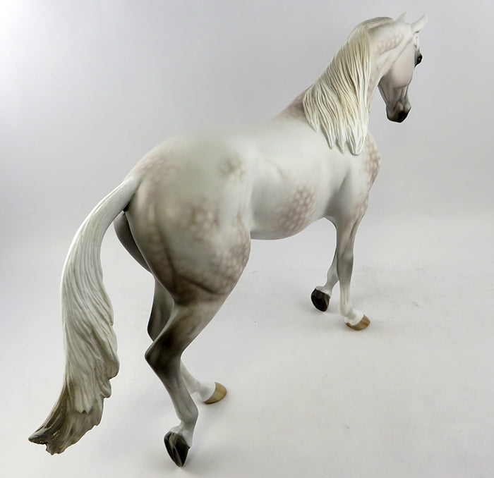PS DREAM CATCHER-OOAK DAPPLE GREY THOROUGHBRED MODEL HORSE 11/10/16