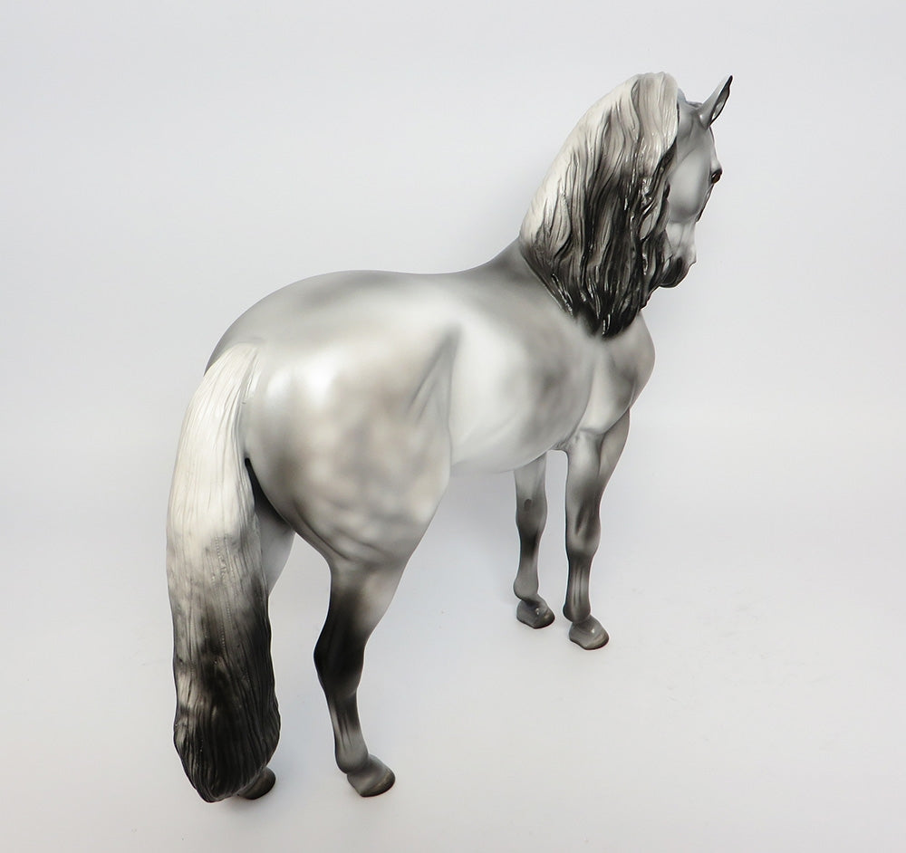 HOLY DIVER~OOAK DAPPLE GREY ANDALUSIAN MODEL HORSE 10/17/17
