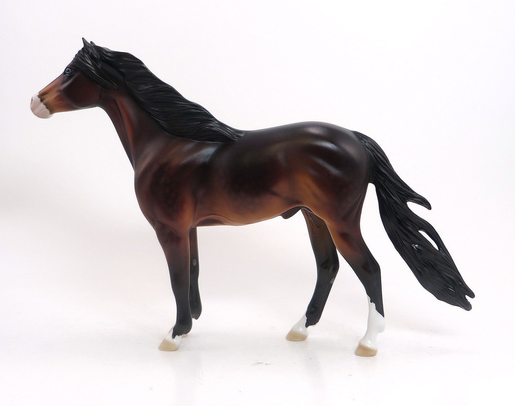DIRE STRAITS - OOAK Bay Dappled Mustang Model Horse - 8/28