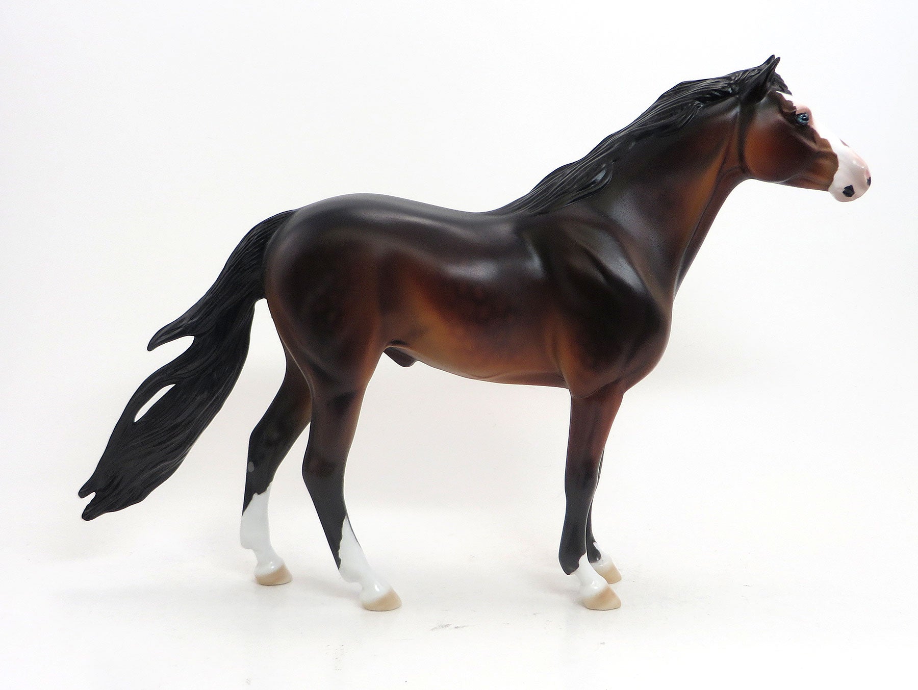 DIRE STRAITS - OOAK Bay Dappled Mustang Model Horse - 8/28
