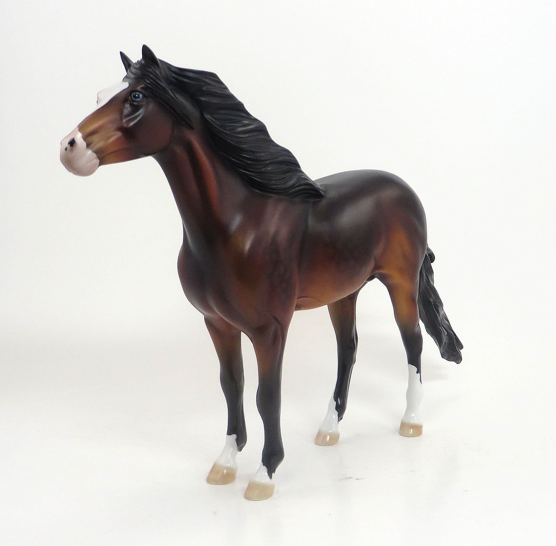DIRE STRAITS - OOAK Bay Dappled Mustang Model Horse - 8/28