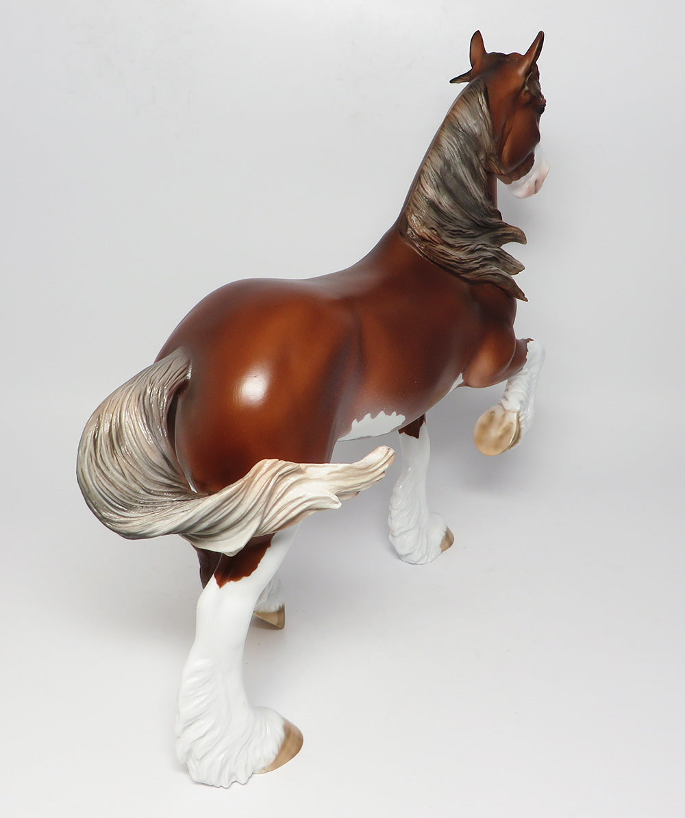 OATS-OOAK PINTO TROTTING DRAFTER MODEL HORSE BY CARRIE KELLER 4/13/17