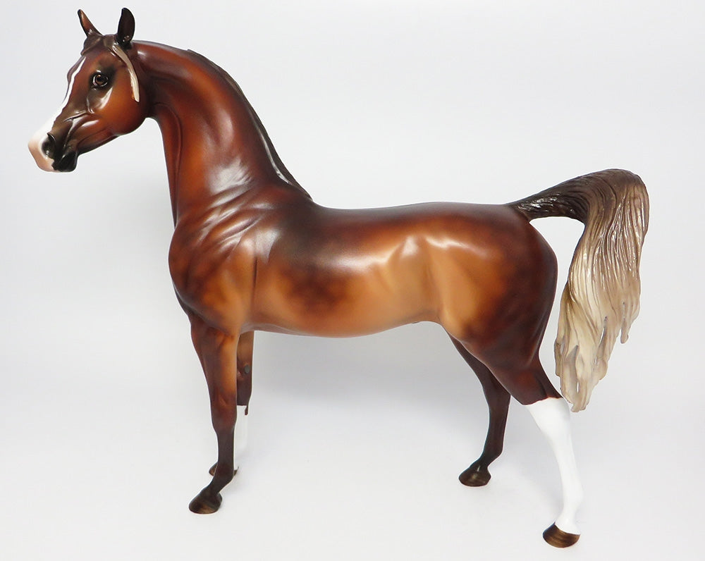 MAGNIFICENT~OOAK DAPPLE CHESTNUT ARABIAN MODEL HORSE 10/18/17