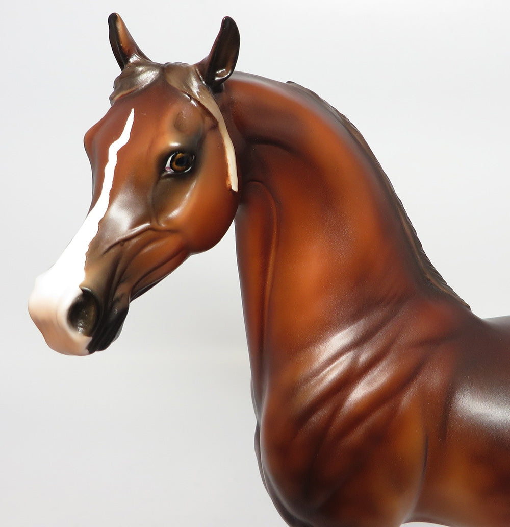 MAGNIFICENT~OOAK DAPPLE CHESTNUT ARABIAN MODEL HORSE 10/18/17