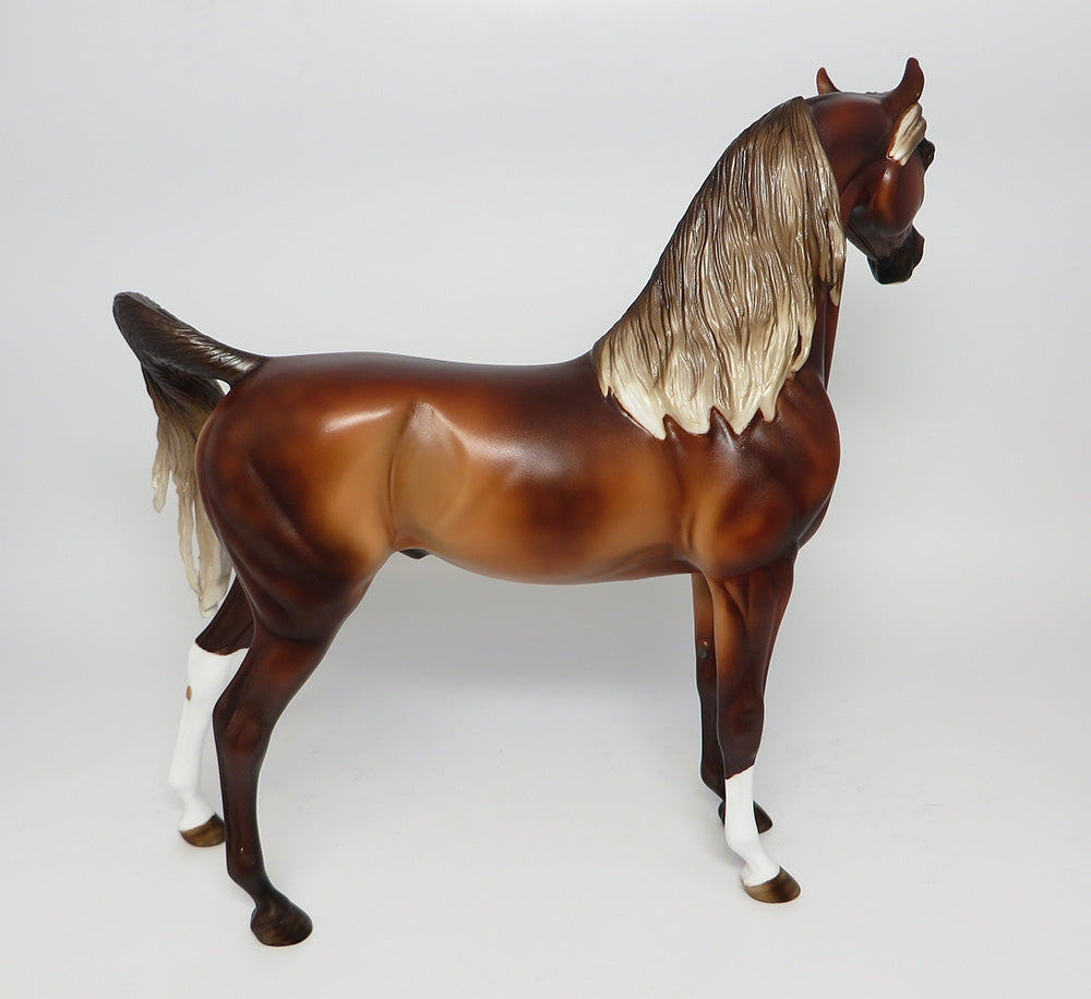MAGNIFICENT~OOAK DAPPLE CHESTNUT ARABIAN MODEL HORSE 10/18/17