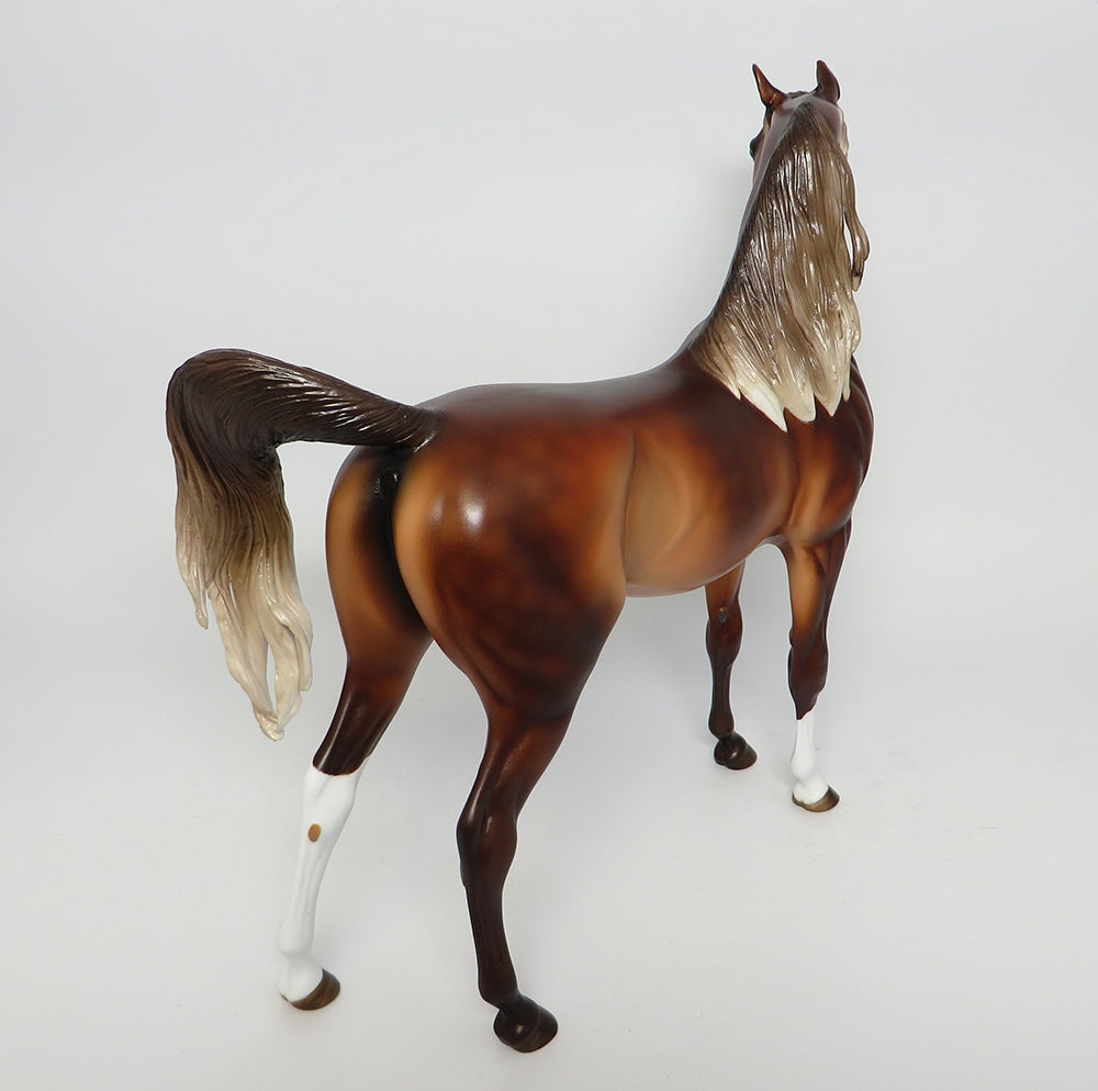 MAGNIFICENT~OOAK DAPPLE CHESTNUT ARABIAN MODEL HORSE 10/18/17