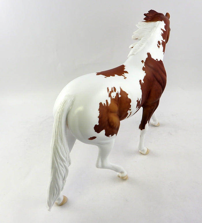 FANTA-OOAK CHESTNUT PINTO PONY MARE MODEL HORSE BY DAWN QUICK 11/14/16