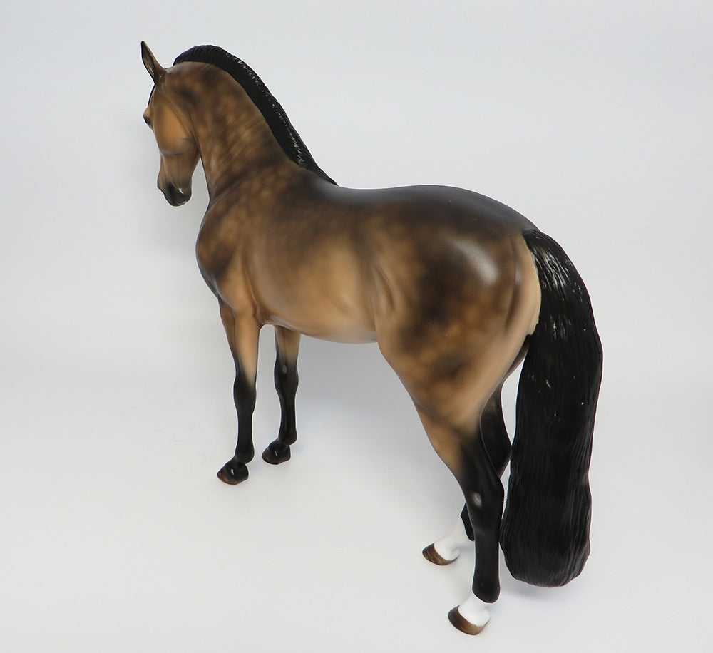 MATIAS-OOAK SOOTY DAPPLE BUCKSKIN  ANDALUSIAN MODEL HORSE 10/17/17