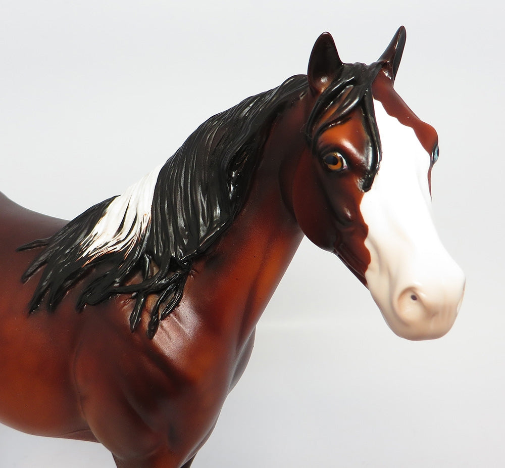 KASH ME OUT-OOAK DAPPLE BAY PINTO  ISH MODEL HORSE BY DAWN QUICK 10/19/17