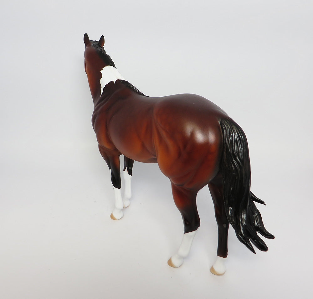 KASH ME OUT-OOAK DAPPLE BAY PINTO  ISH MODEL HORSE BY DAWN QUICK 10/19/17