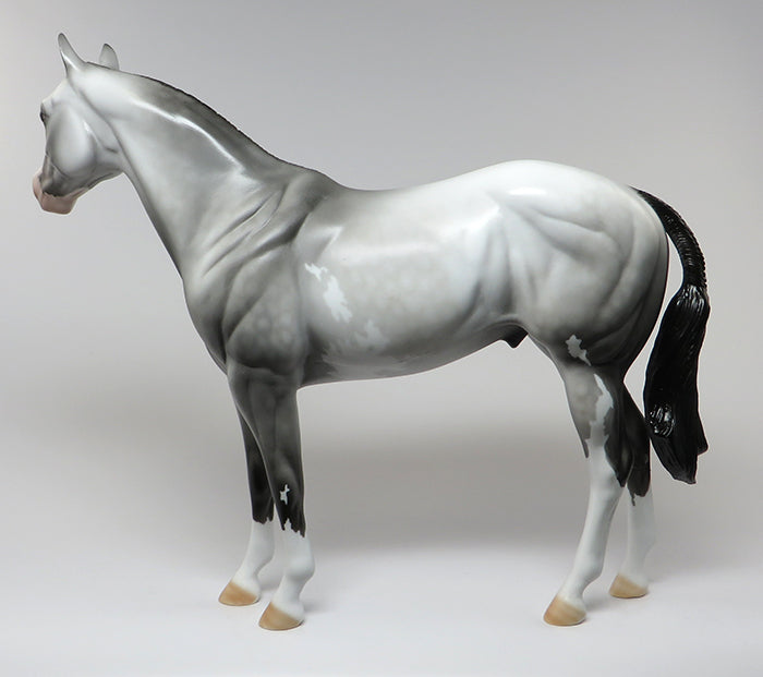 THE JAZZ SINGER-OOAK DAPPLE GREY PAINT ISH MODEL HORSE 5/27