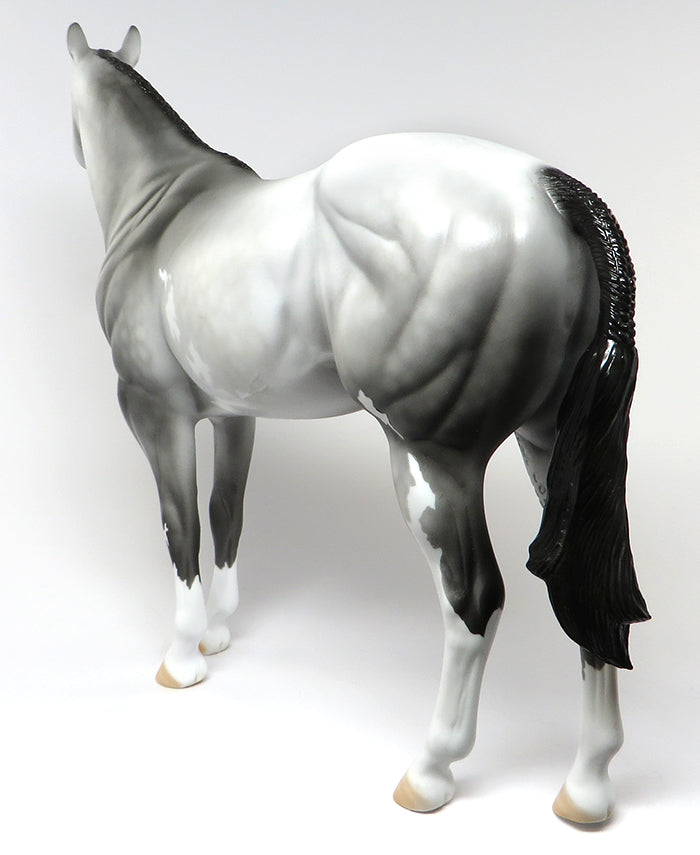 THE JAZZ SINGER-OOAK DAPPLE GREY PAINT ISH MODEL HORSE 5/27