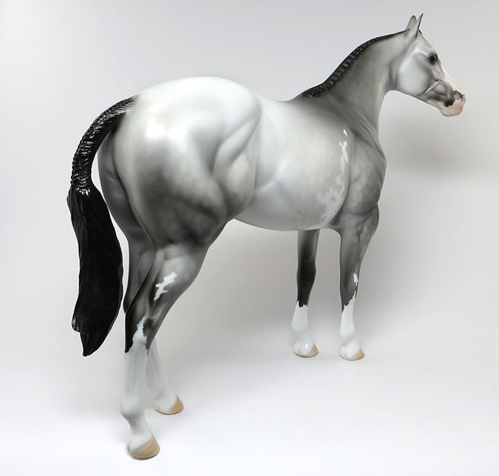 THE JAZZ SINGER-OOAK DAPPLE GREY PAINT ISH MODEL HORSE 5/27