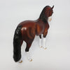 DEENO-OOAK BAY PINTO ANDALUSIAN MODEL HORSE BY DAWN QUICK 10/1917