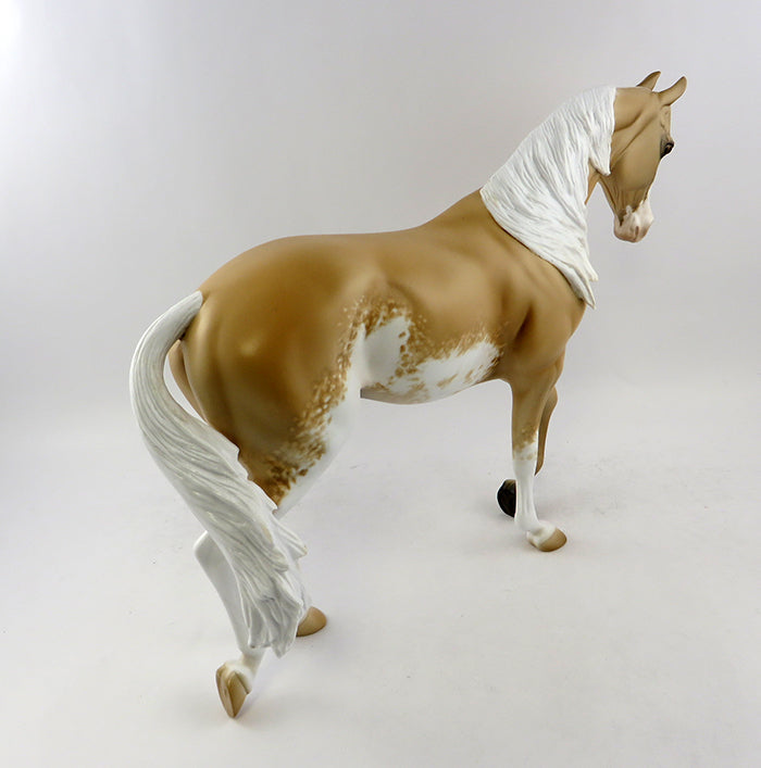 GOLDEN COWBOY-OOAK PALOMINO PAINT THOROUGHBRED MODEL HORSE 11/11/16