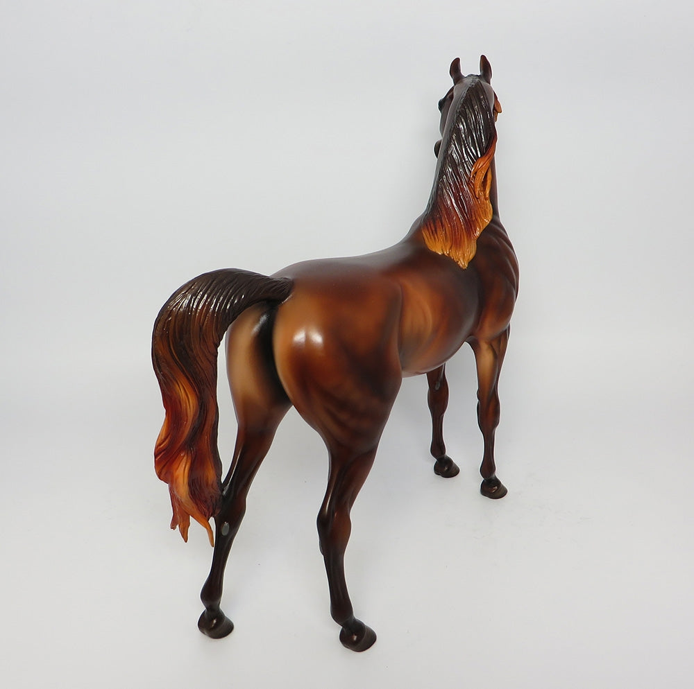 MAPLE SUGAR~OOAK DAPPLE CHESTNUT ARABIAN MODEL HORSE 10/19/17