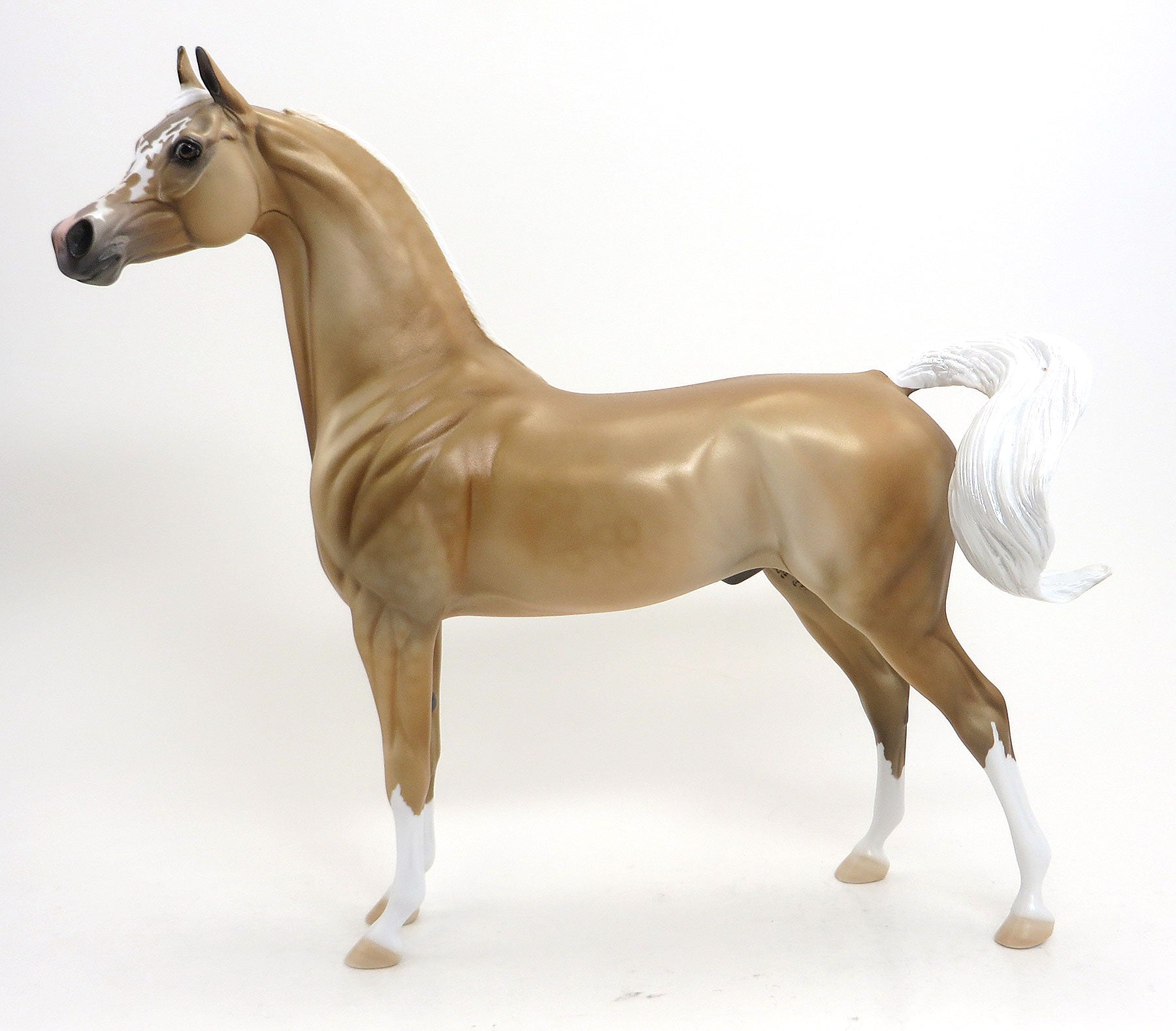 HELAKU - OOAK Dapple Palomino Arabian Model Horse - 8/28