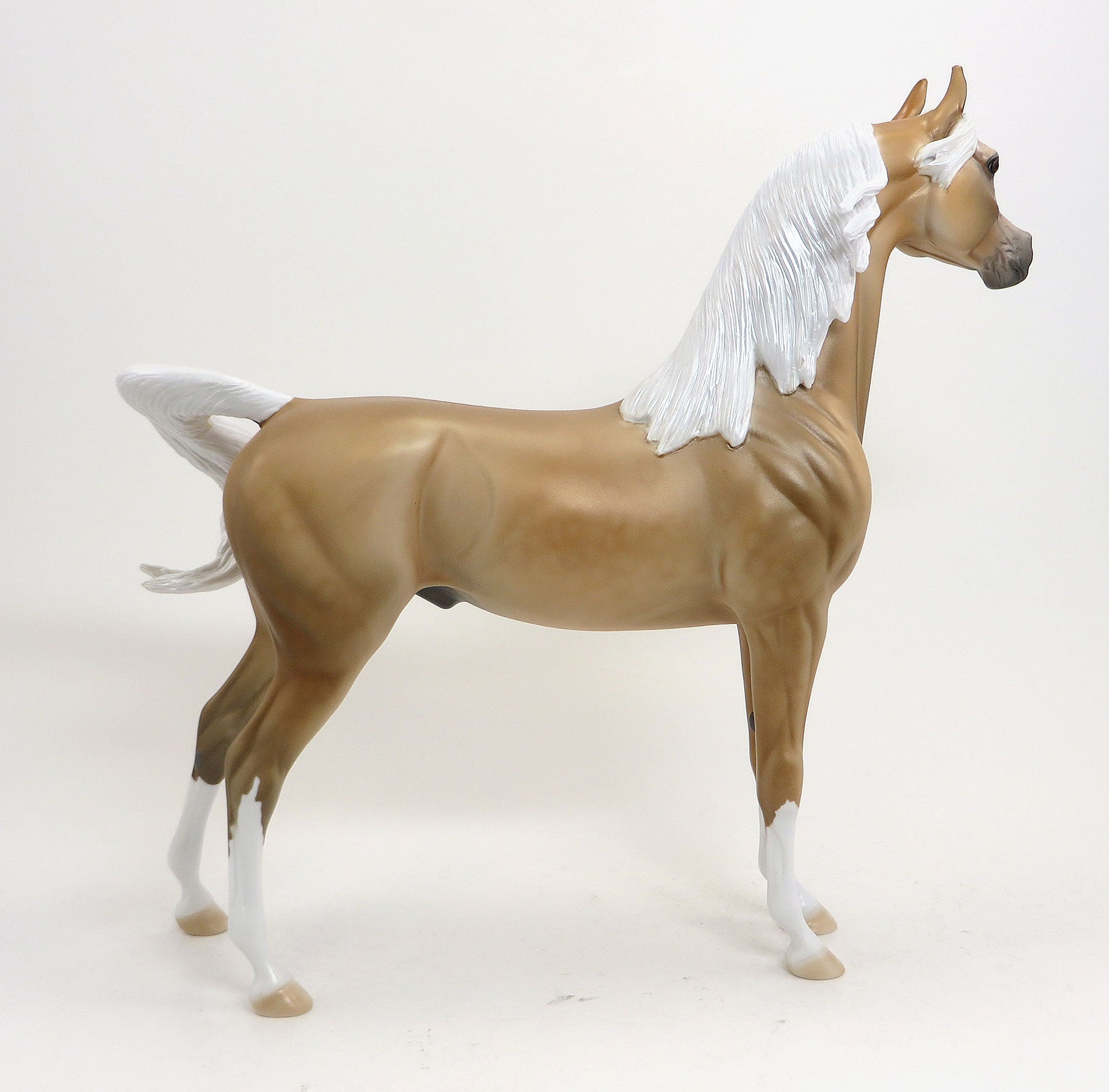 HELAKU - OOAK Dapple Palomino Arabian Model Horse - 8/28
