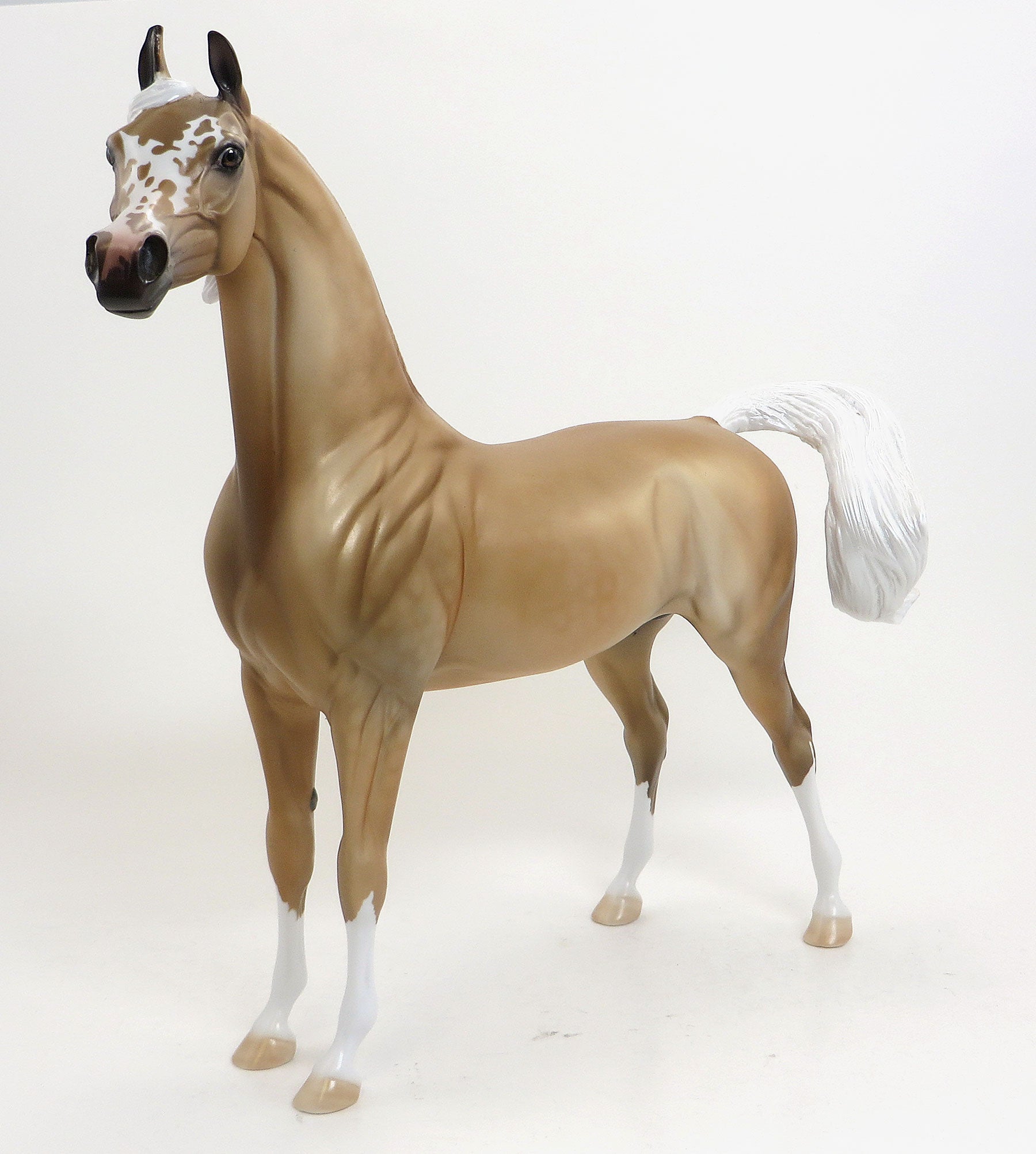 HELAKU - OOAK Dapple Palomino Arabian Model Horse - 8/28