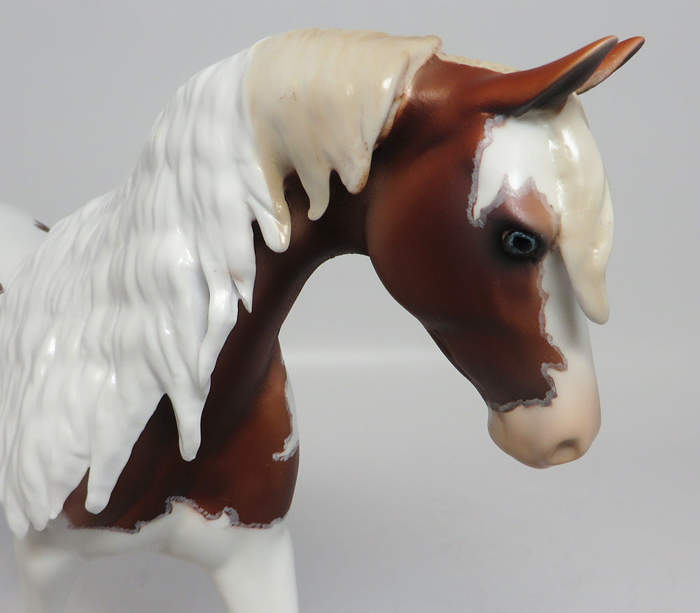 PANGA~OOAK DAPPLE CHESTNUT PAINT PONY MODEL HORSE BY DAWN QUICK 4/19