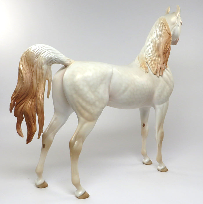 WALKS ON GOLD-OOAK DAPPLE PERLINO ARABIAN MODEL HORSE BY CARRIE KELLER 5/27