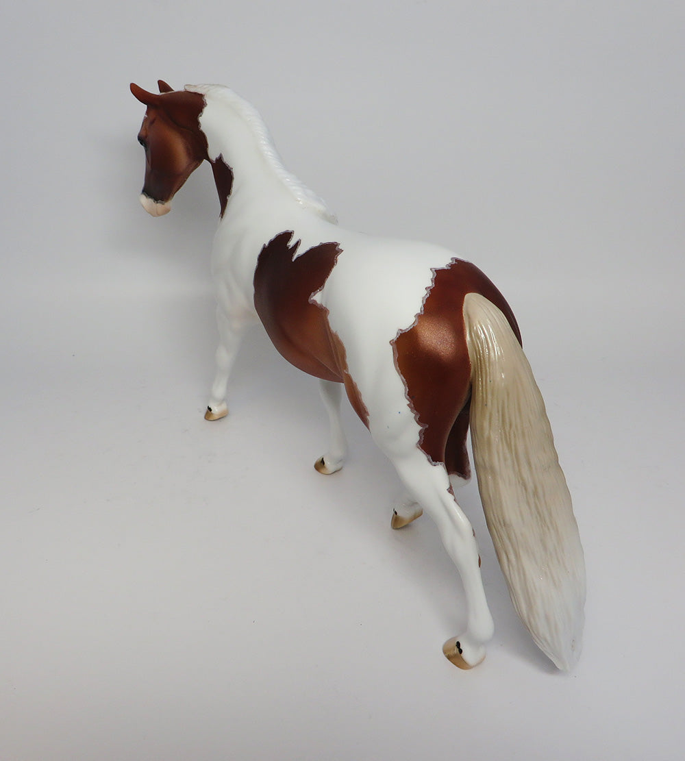 PANGA~OOAK DAPPLE CHESTNUT PAINT PONY MODEL HORSE BY DAWN QUICK 4/19