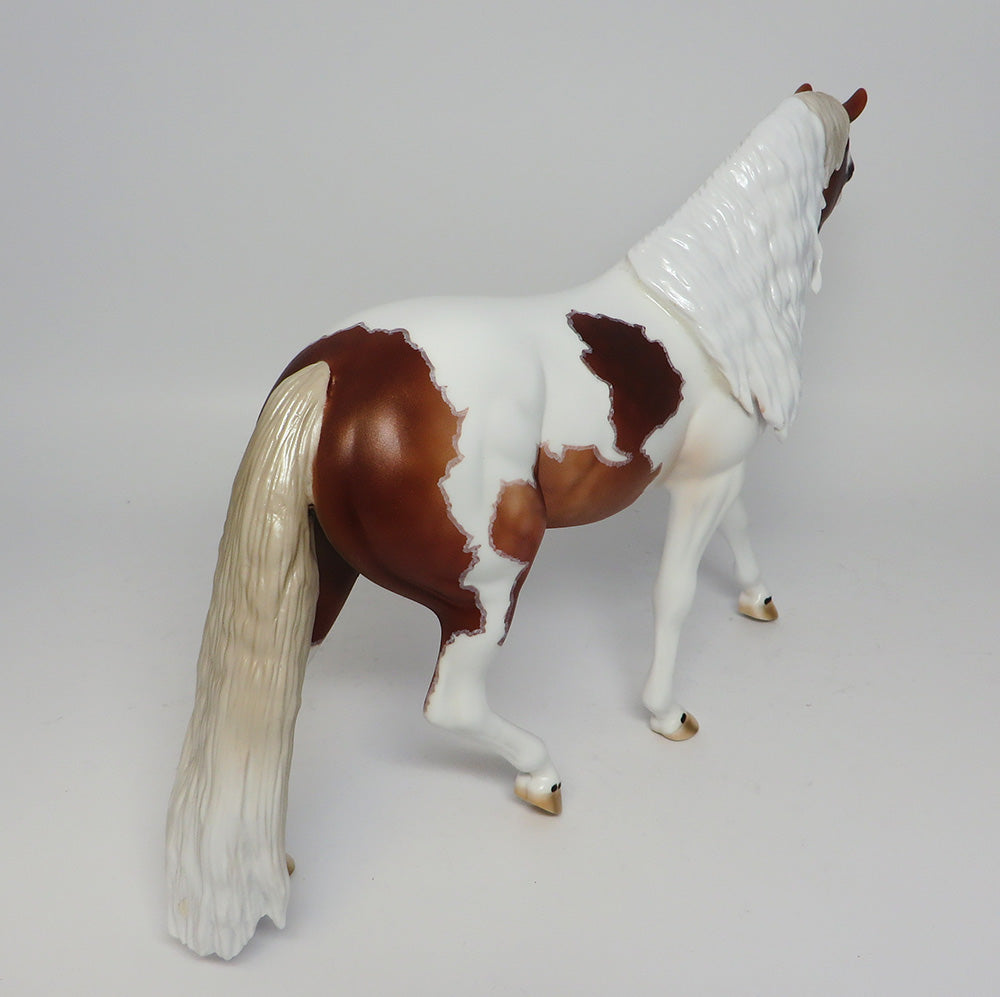 PANGA~OOAK DAPPLE CHESTNUT PAINT PONY MODEL HORSE BY DAWN QUICK 4/19
