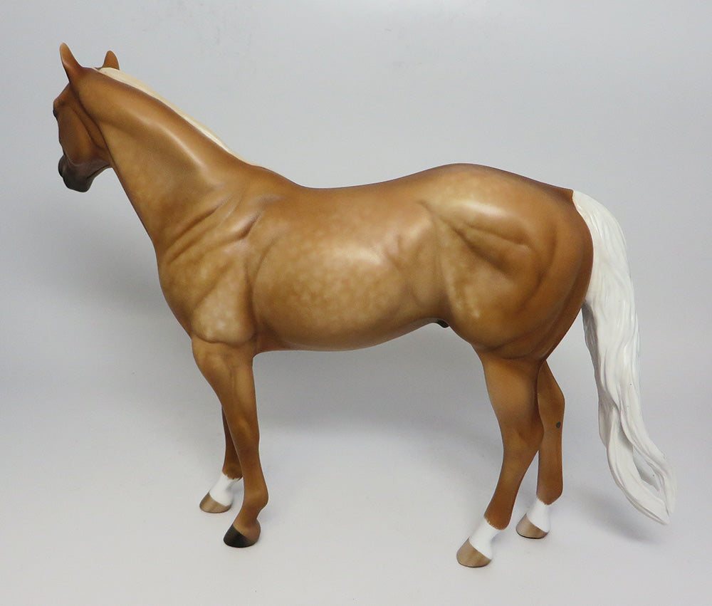 ROWDY COWBOY~OOAK DAPPLE PALOMINO ISH MODEL HORSE BY SHERYL LEISURE 4/13