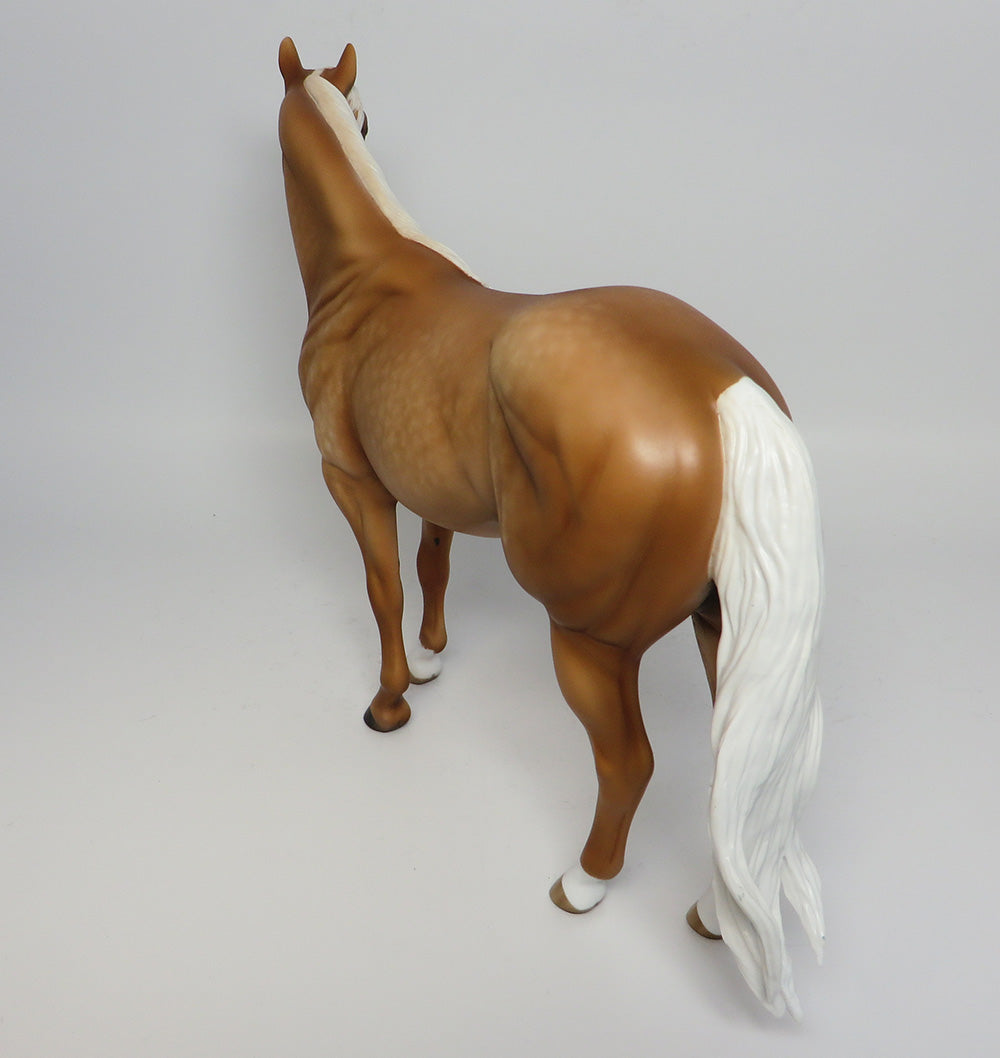 ROWDY COWBOY~OOAK DAPPLE PALOMINO ISH MODEL HORSE BY SHERYL LEISURE 4/13
