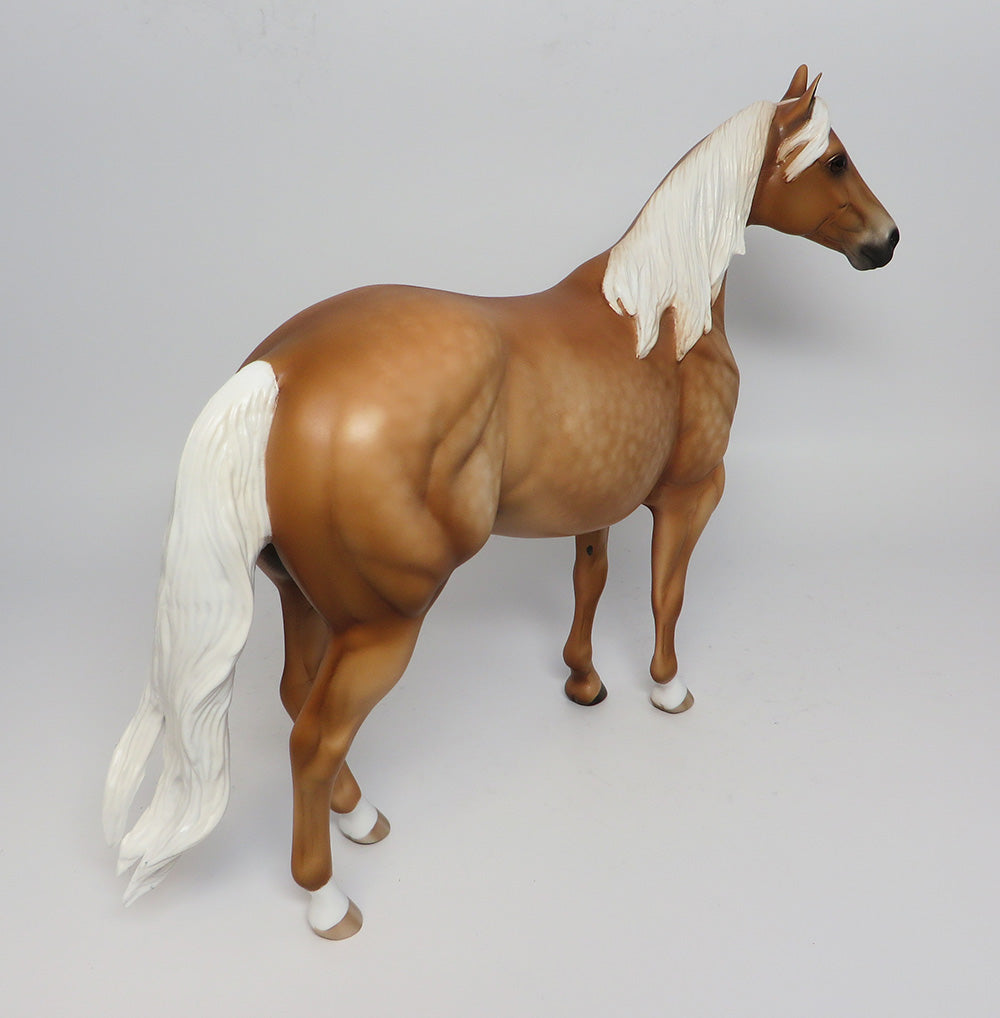 ROWDY COWBOY~OOAK DAPPLE PALOMINO ISH MODEL HORSE BY SHERYL LEISURE 4/13