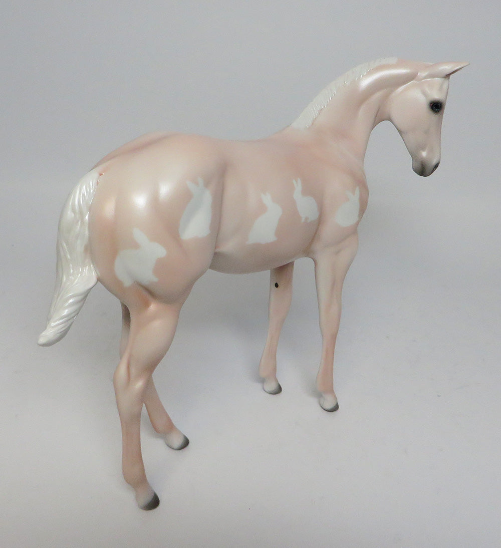 PEACHY PINK BUNNY-OOAK EASTER WEANLING MODEL HORSE 4/13/17