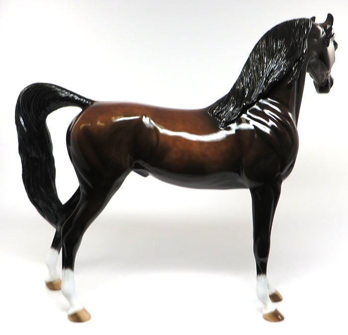 ABBEY ROAD-OOAK DARK BAY ARABIAN MODEL HORSE BY AL 6/2