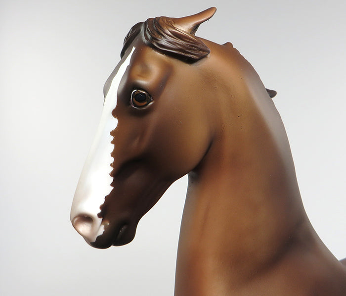 LONESOME-OOAK DAPPLED CHESTNUT SADDLEBRED MODEL HORSE 6/1