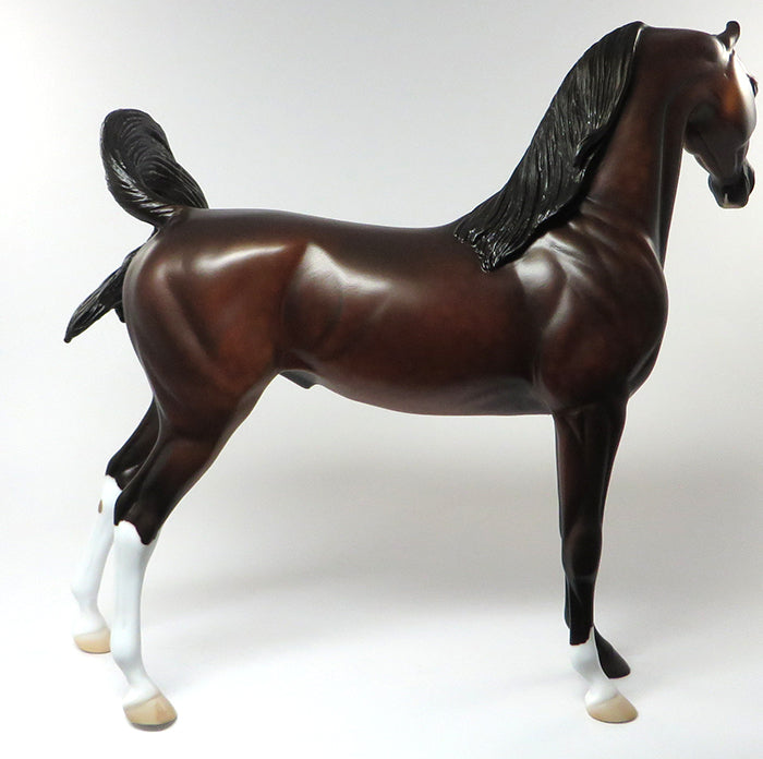 FIRE MOUNTAIN-OOAK DAPPLE BAY ARABIAN MODEL HORSE 5/31