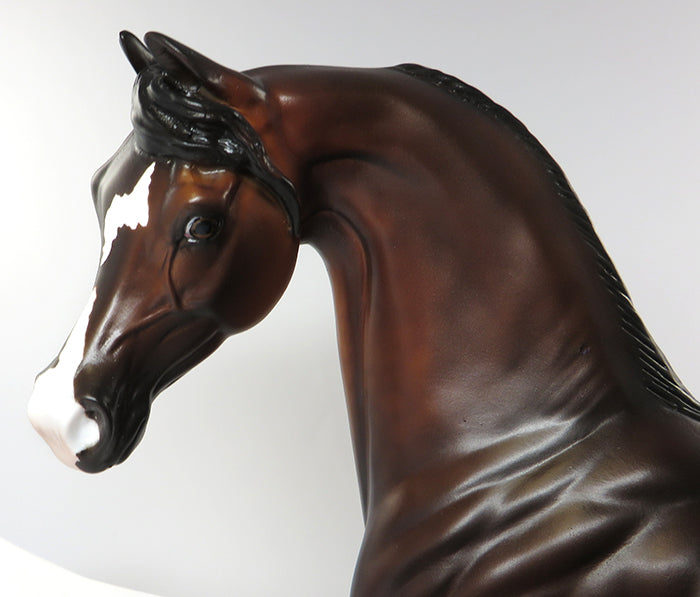 FIRE MOUNTAIN-OOAK DAPPLE BAY ARABIAN MODEL HORSE 5/31