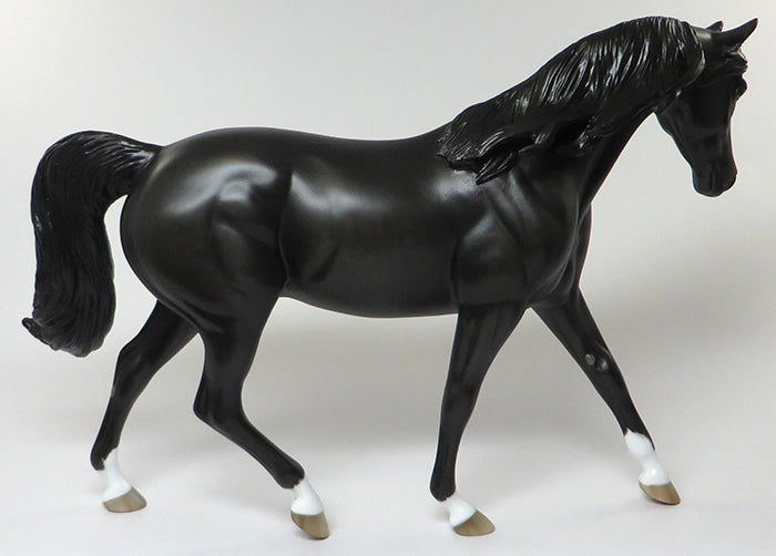 SAM COBRA-OOAK DAPPLE BLACK PONY MODEL HORSE 6/2