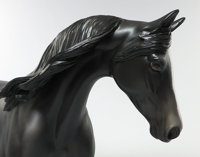 SAM COBRA-OOAK DAPPLE BLACK PONY MODEL HORSE 6/2