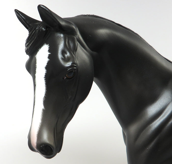 SAM COBRA-OOAK DAPPLE BLACK PONY MODEL HORSE 6/2