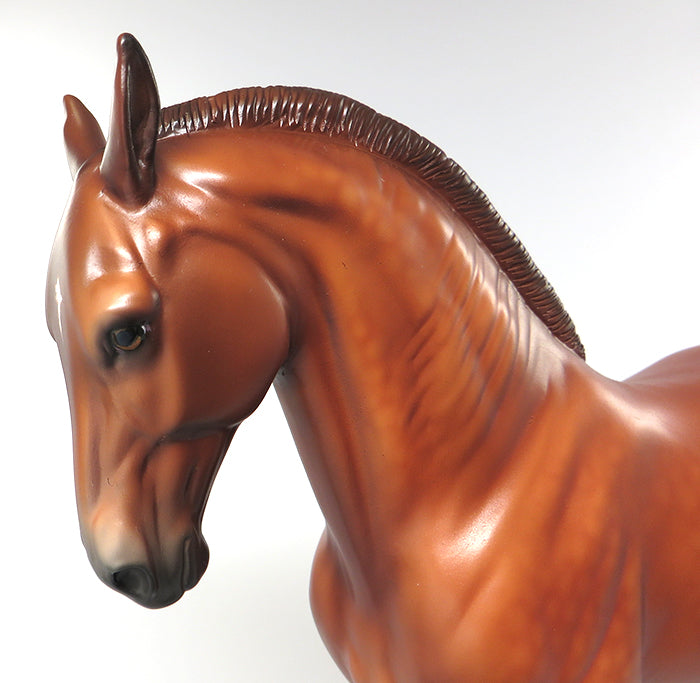 CENTRAL PARK-OOAK DAPPLE CHESTNUT ANDALUSIAN MARE MODEL HORSE 6/2