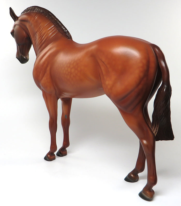 CENTRAL PARK-OOAK DAPPLE CHESTNUT ANDALUSIAN MARE MODEL HORSE 6/2