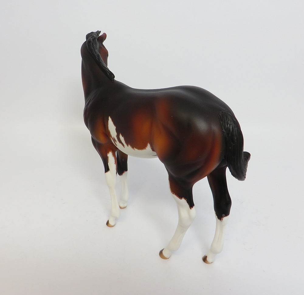 LITTLE OWL~OOAK ETCHED BAY PINTO WEANLING MODEL HORSE HORSE 10/23/17