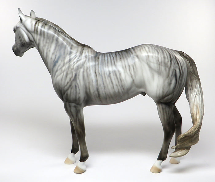 HOLLYWOOD BLVD-OOAK GREY BRINDLE ISH MODEL HORSE 6/2