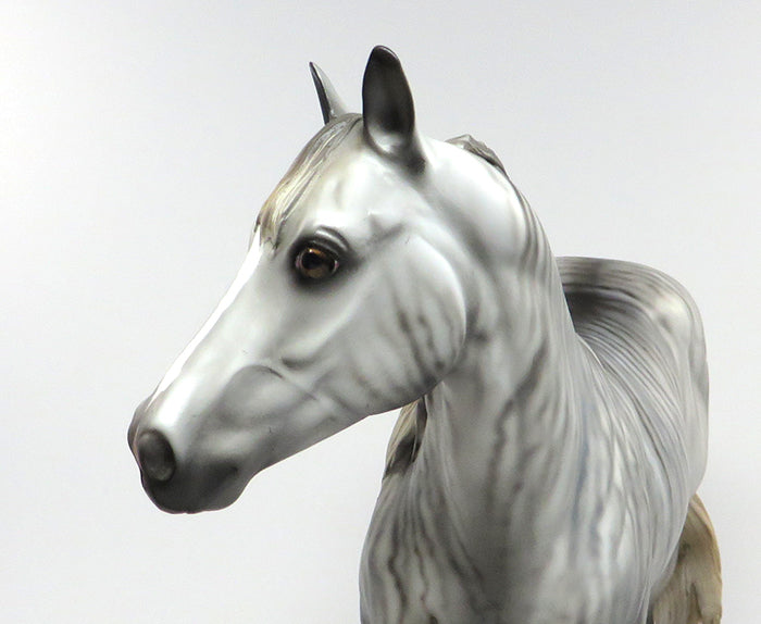 HOLLYWOOD BLVD-OOAK GREY BRINDLE ISH MODEL HORSE 6/2