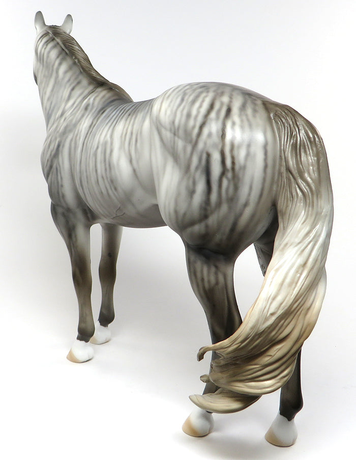 HOLLYWOOD BLVD-OOAK GREY BRINDLE ISH MODEL HORSE 6/2