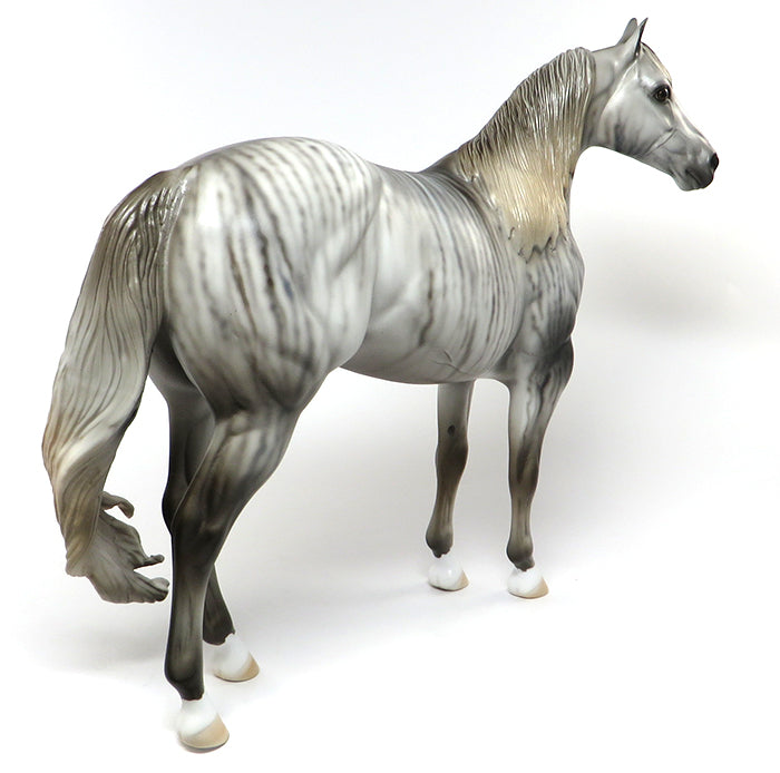 HOLLYWOOD BLVD-OOAK GREY BRINDLE ISH MODEL HORSE 6/2