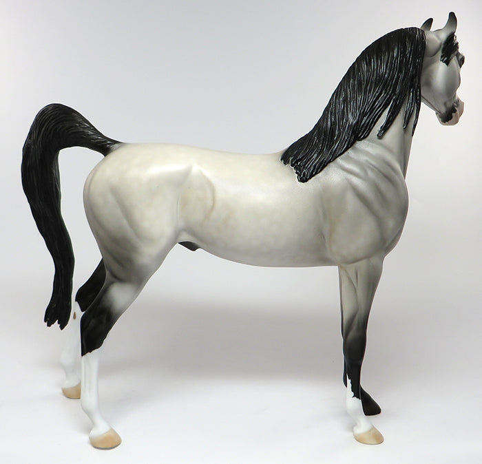 STEEL N LACE-OOAK DAPPLE GREY ARABIAN MODEL HORSE 6/3